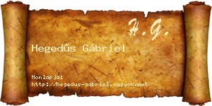 Hegedűs Gábriel névjegykártya